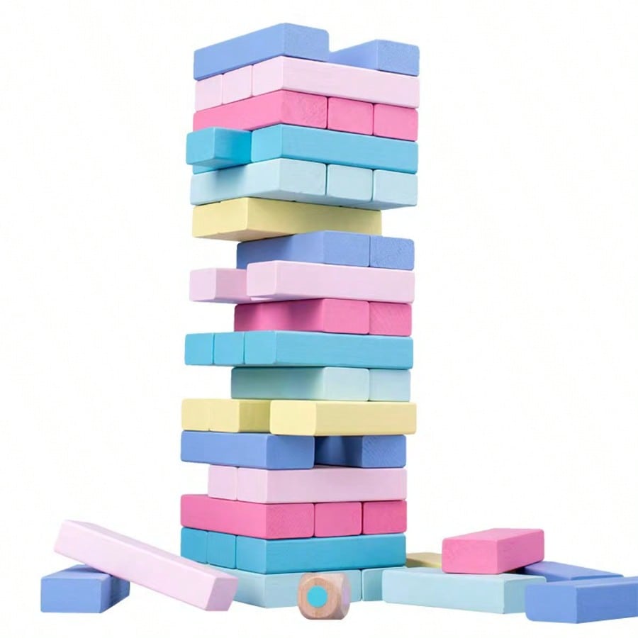 Kids Education Number - Permainan Menara Susun Kayu, 51 Buah