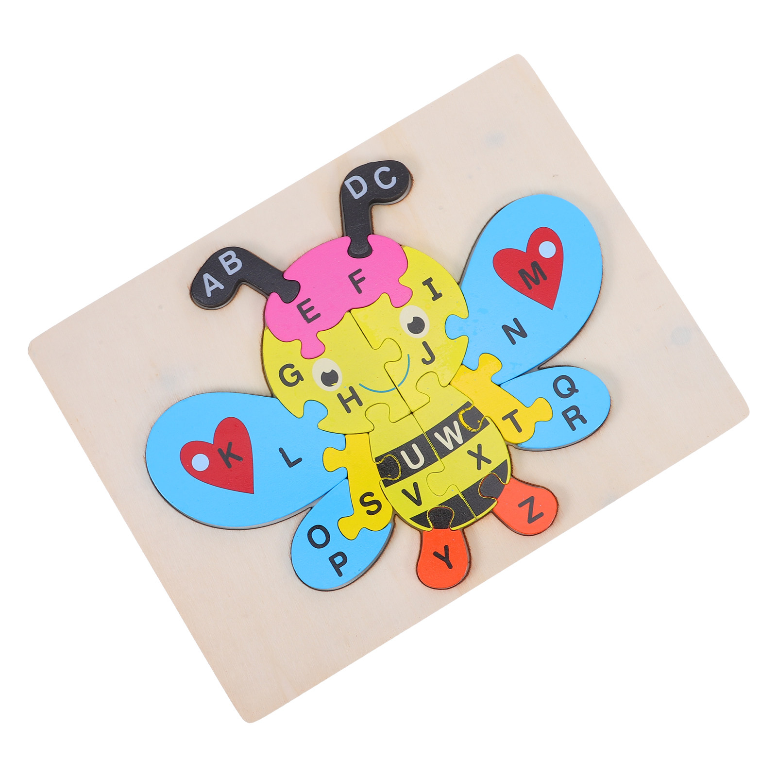 1 Set Puzzle Alfabet Kayu Bent - Abc Kids Early Education ulasan dan harga